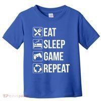 Funny Eat Sleep Game Repeat Gaming Funny Gift Funny Gift Toddler T-Shirt thumb 0