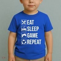 Funny Eat Sleep Game Repeat Gaming Funny Gift Funny Gift Toddler T-Shirt thumb 2
