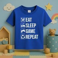 Funny Eat Sleep Game Repeat Gaming Funny Gift Funny Gift Toddler T-Shirt thumb 3