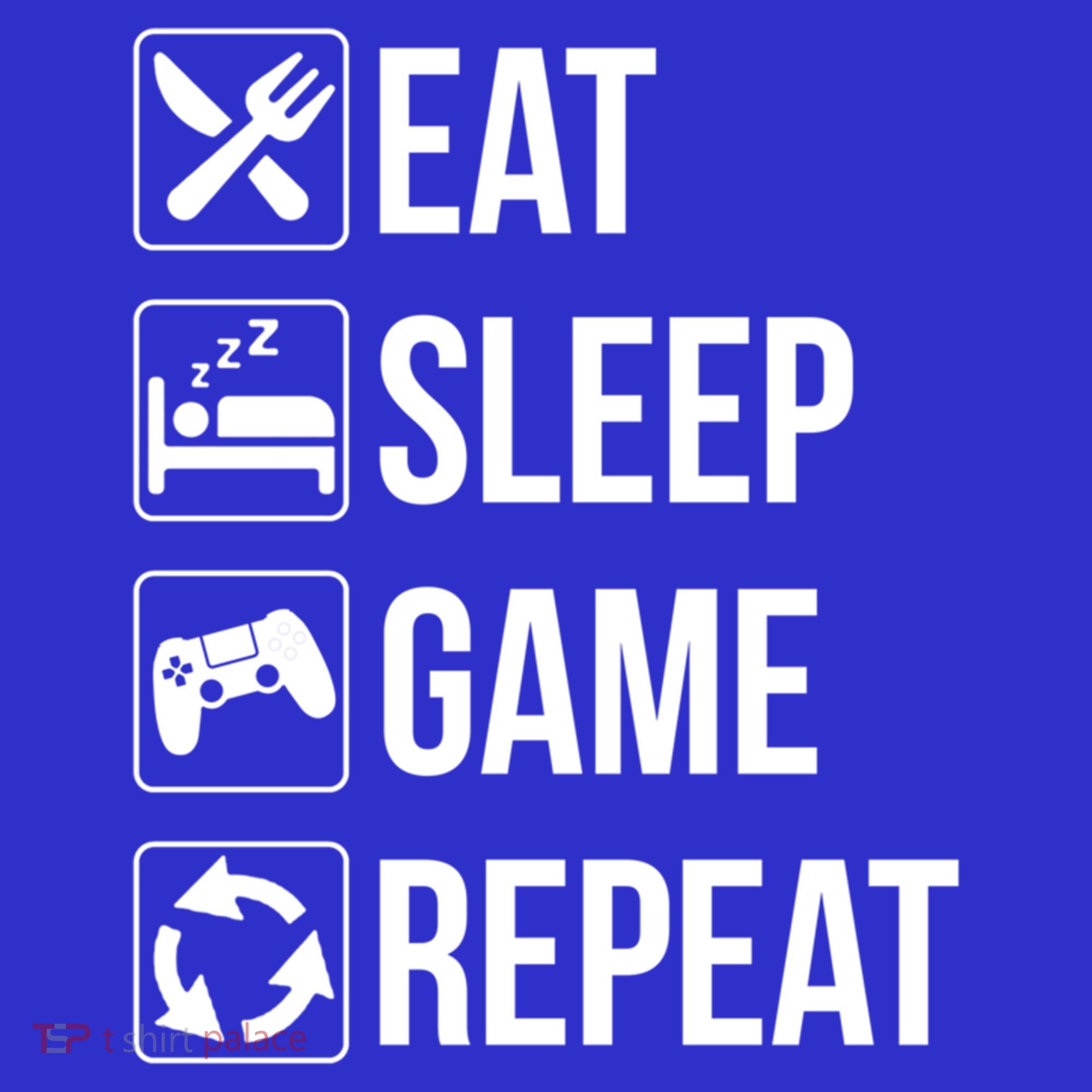 Funny Eat Sleep Game Repeat Gaming Funny Gift Funny Gift Women's T-Shirt