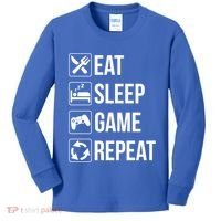 Funny Eat Sleep Game Repeat Gaming Funny Gift Funny Gift Kids Long Sleeve Shirt thumb 0