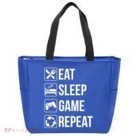 Funny Eat Sleep Game Repeat Gaming Funny Gift Funny Gift Tote Bag thumb 0