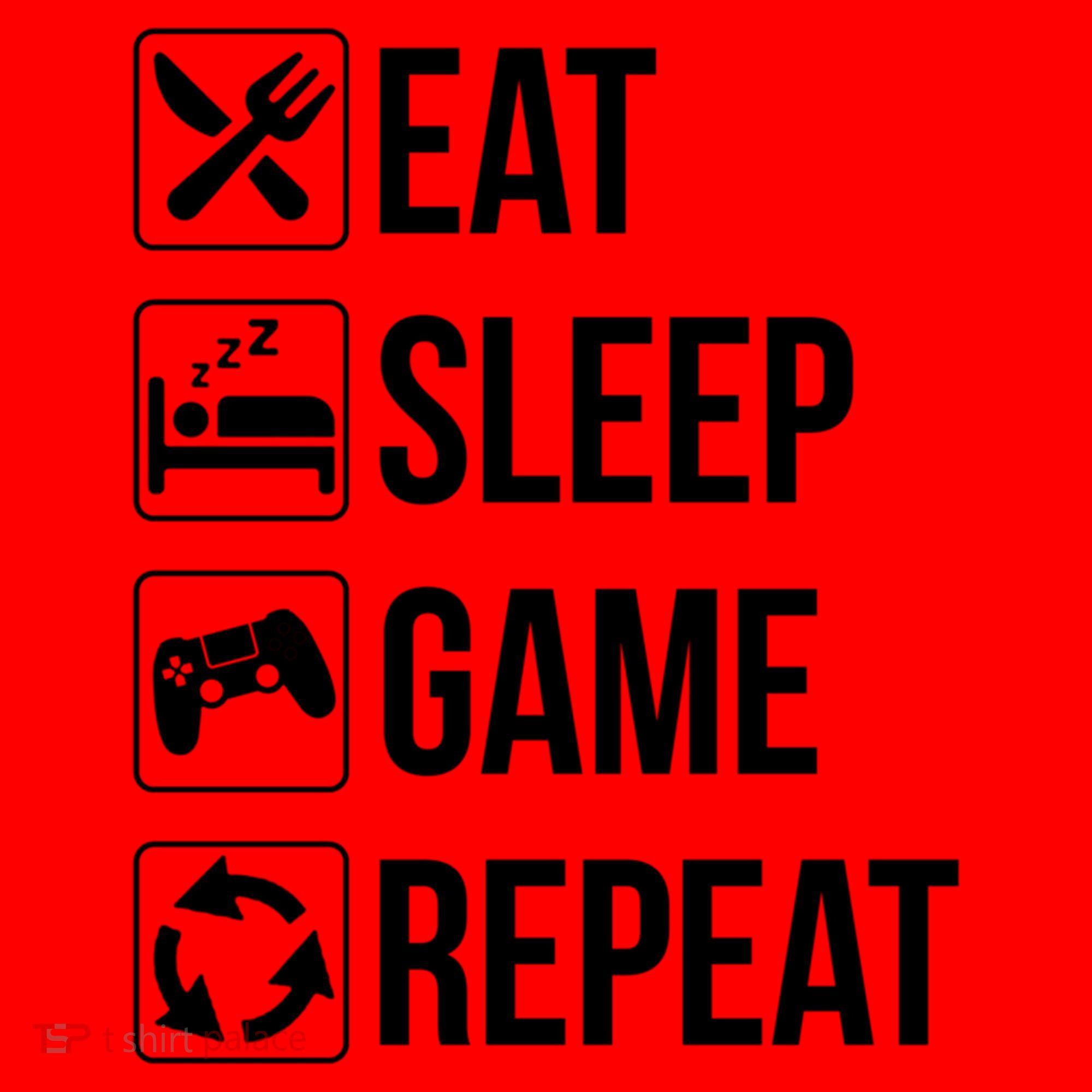 Funny Eat Sleep Game Repeat Gaming Funny Gift Funny Gift Santa Hat