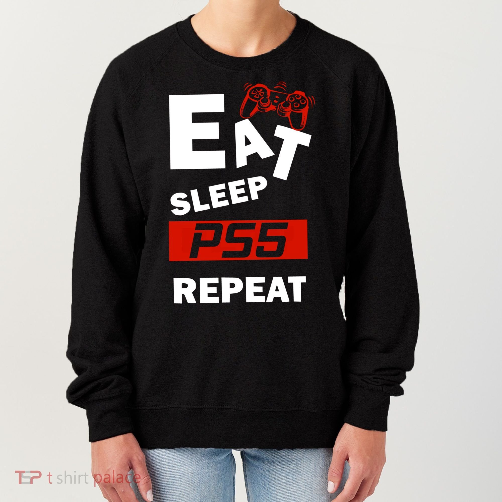Funny Eat Sleep Ps5 Repeat Gift For Lover Video Game Great Gift Women's Sweatshirt