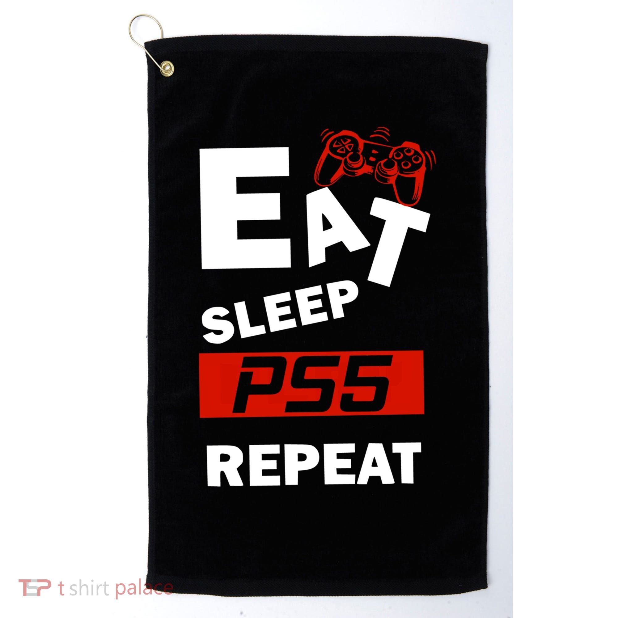 Funny Eat Sleep Ps5 Repeat Gift For Lover Video Game Great Gift Golf Towel