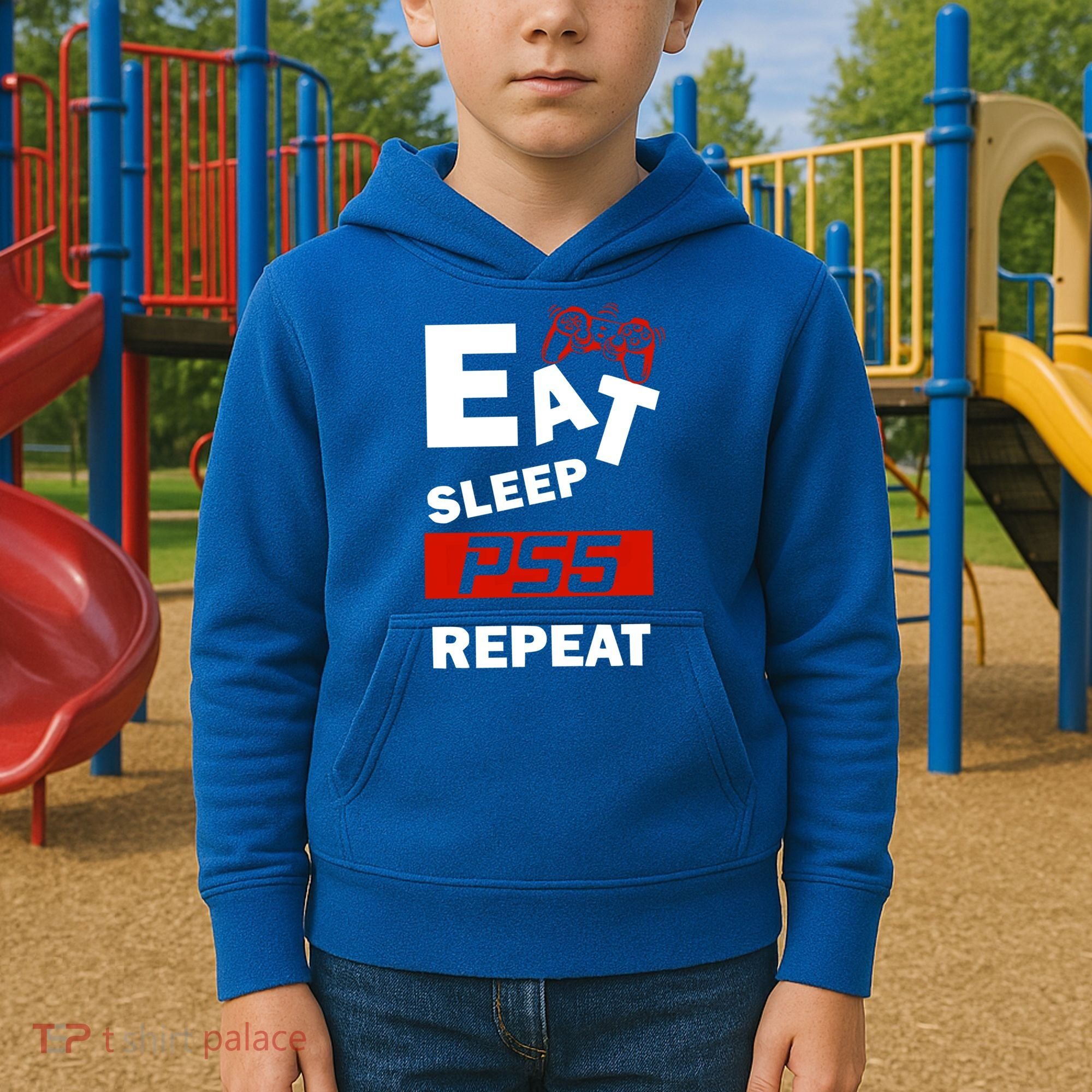 Funny Eat Sleep Ps5 Repeat Gift For Lover Video Game Great Gift Kids Hoodie