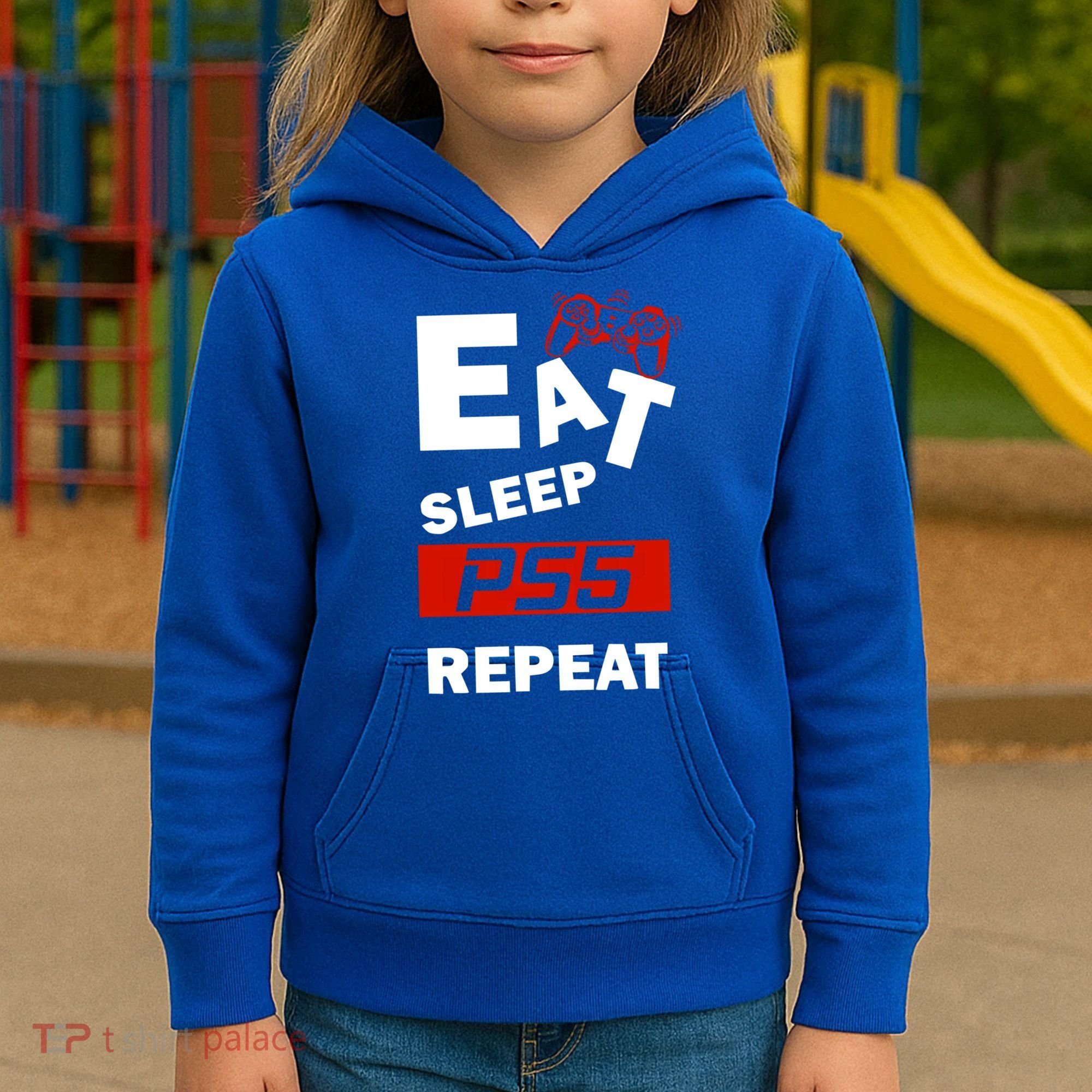 Funny Eat Sleep Ps5 Repeat Gift For Lover Video Game Great Gift Kids Hoodie