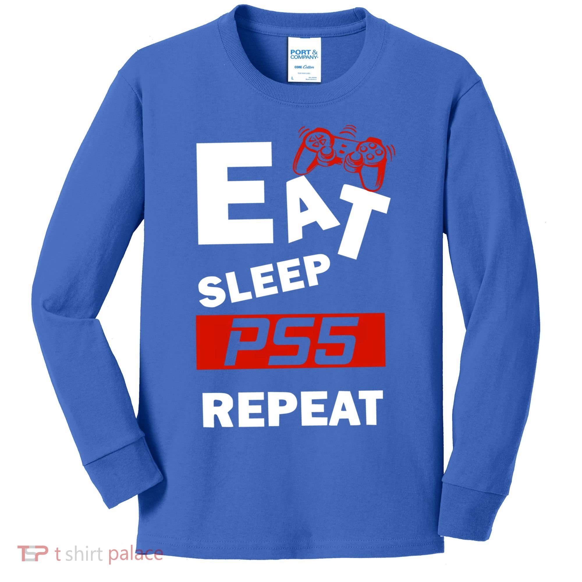 Funny Eat Sleep Ps5 Repeat Gift For Lover Video Game Great Gift Kids Long Sleeve Shirt