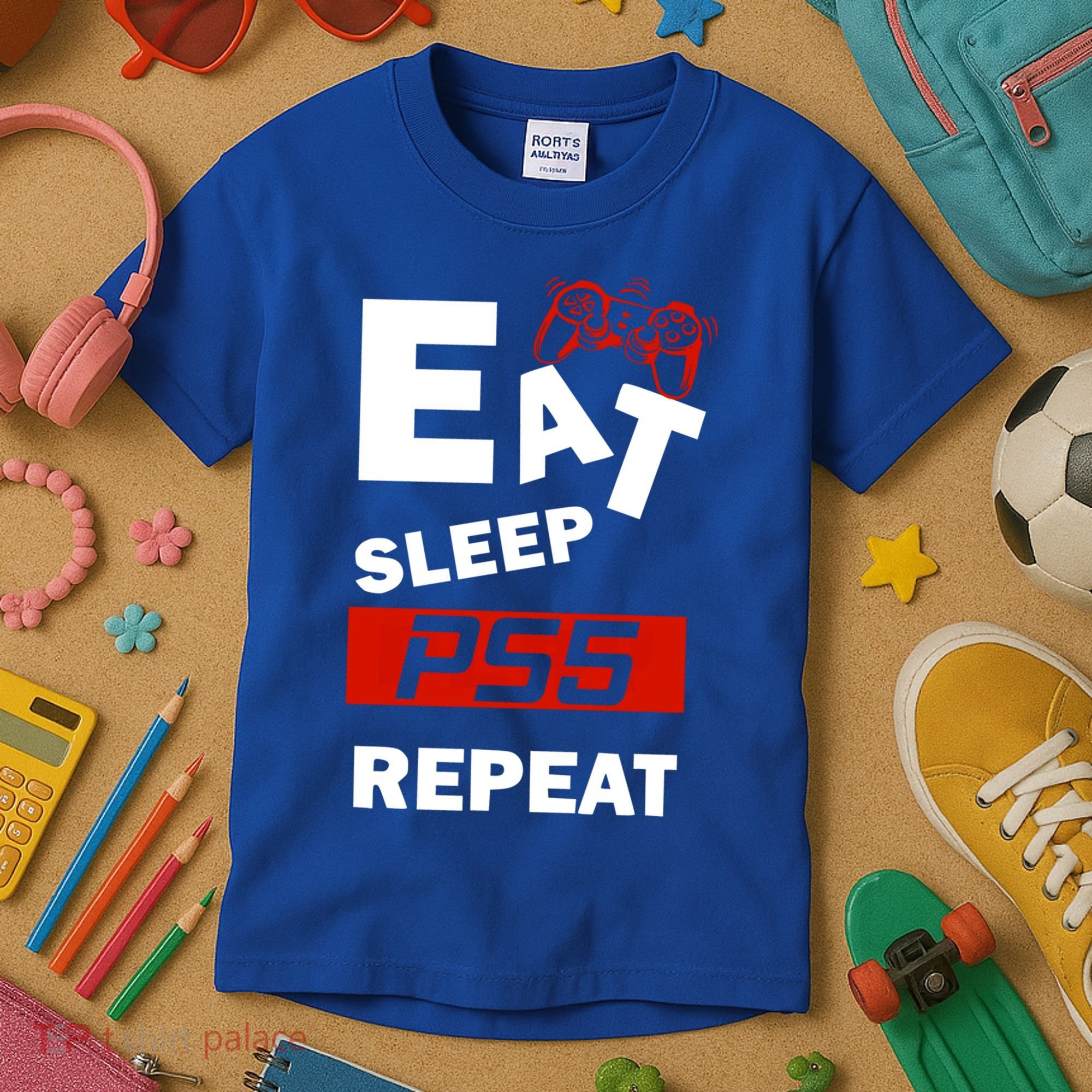Funny Eat Sleep Ps5 Repeat Gift For Lover Video Game Great Gift Kids T-Shirt