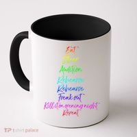 Funny Eat Sleep Audition Rehearse Freak Out Kill It Repeat Gift Coffee Mug thumb 0