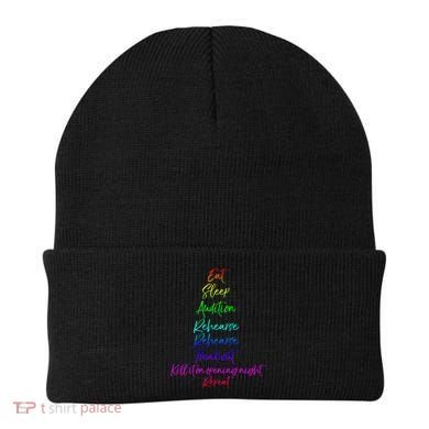 Funny Eat Sleep Audition Rehearse Freak Out Kill It Repeat Gift Beanie