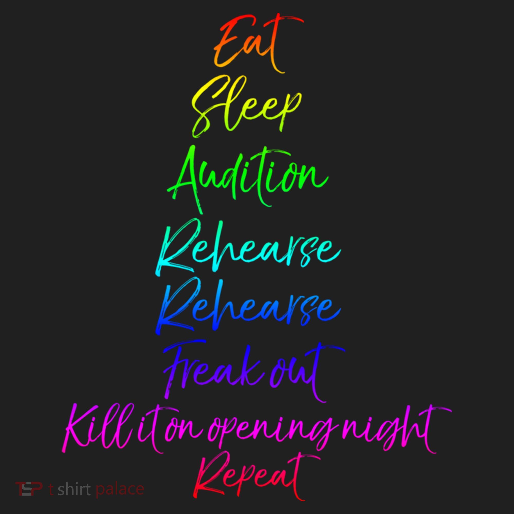 Funny Eat Sleep Audition Rehearse Freak Out Kill It Repeat Gift Beanie