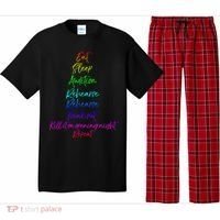 Funny Eat Sleep Audition Rehearse Freak Out Kill It Repeat Gift Pajama Set thumb 0