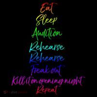 Funny Eat Sleep Audition Rehearse Freak Out Kill It Repeat Gift Women's Hoodie thumb 2