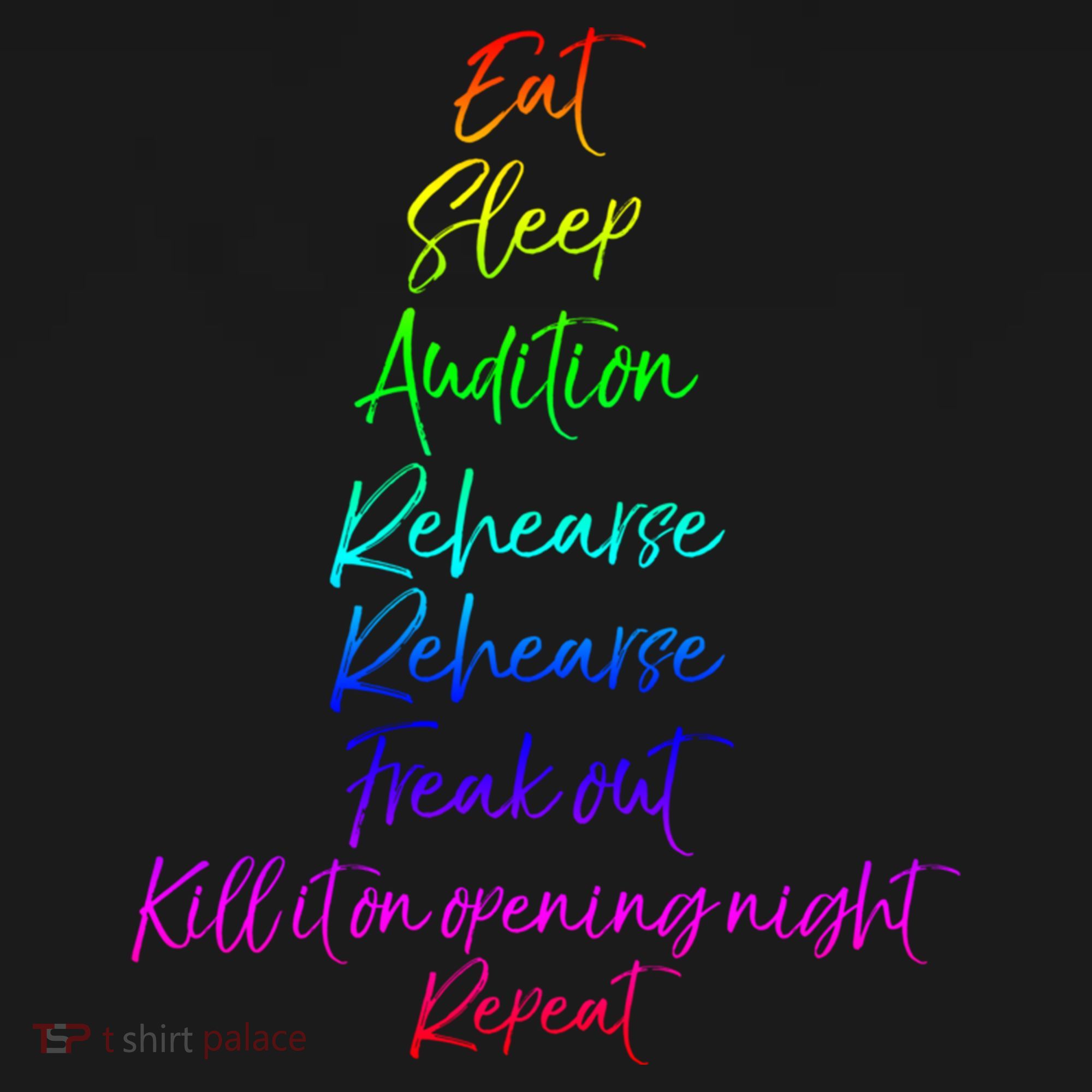 Funny Eat Sleep Audition Rehearse Freak Out Kill It Repeat Gift Ornament