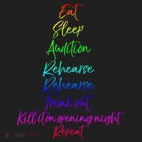 Funny Eat Sleep Audition Rehearse Freak Out Kill It Repeat Gift Hat thumb 2