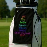 Funny Eat Sleep Audition Rehearse Freak Out Kill It Repeat Gift Golf Towel thumb 2
