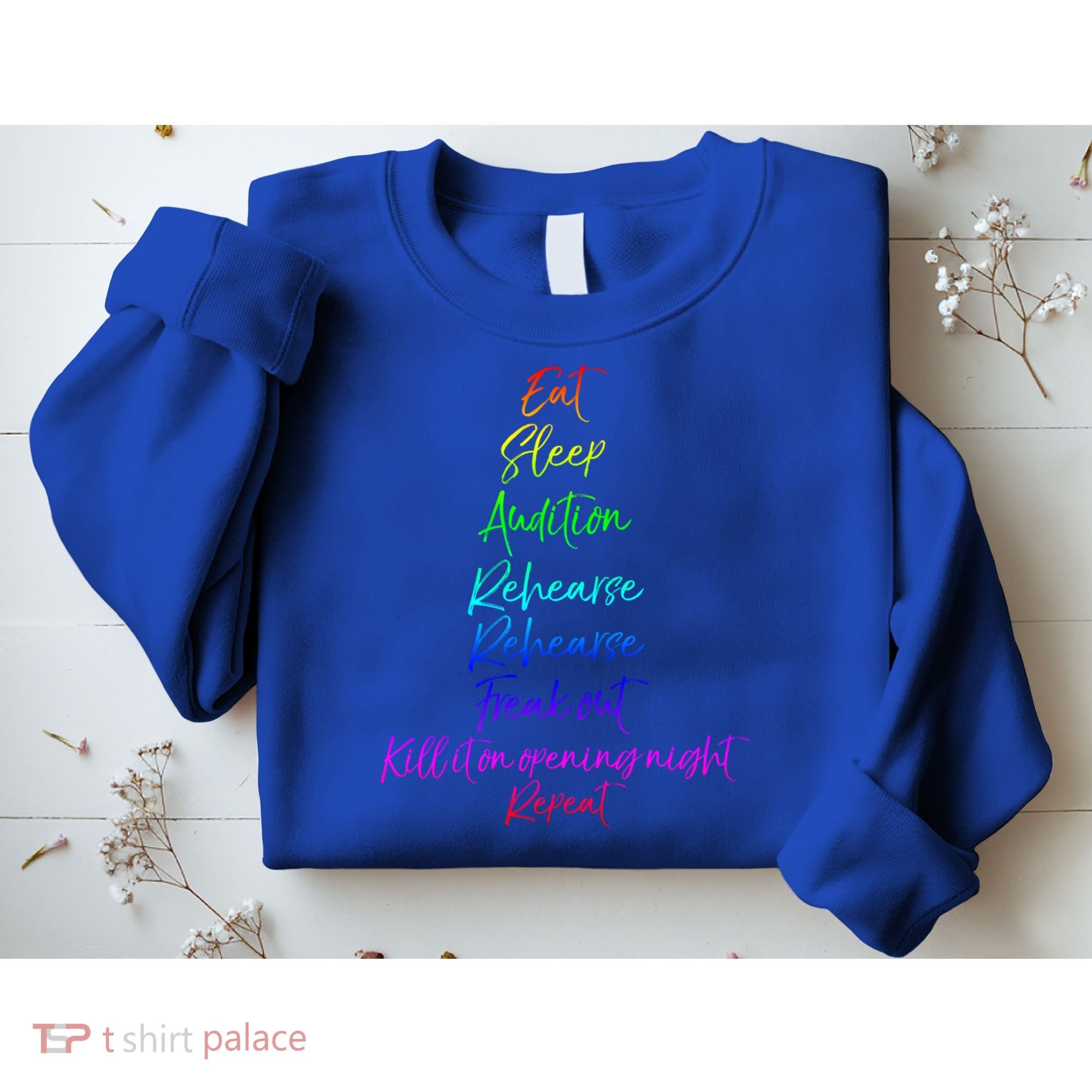 Funny Eat Sleep Audition Rehearse Freak Out Kill It Repeat Gift Sweatshirt