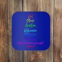 Funny Eat Sleep Audition Rehearse Freak Out Kill It Repeat Gift Coaster thumb 0