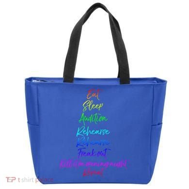 Funny Eat Sleep Audition Rehearse Freak Out Kill It Repeat Gift Tote Bag
