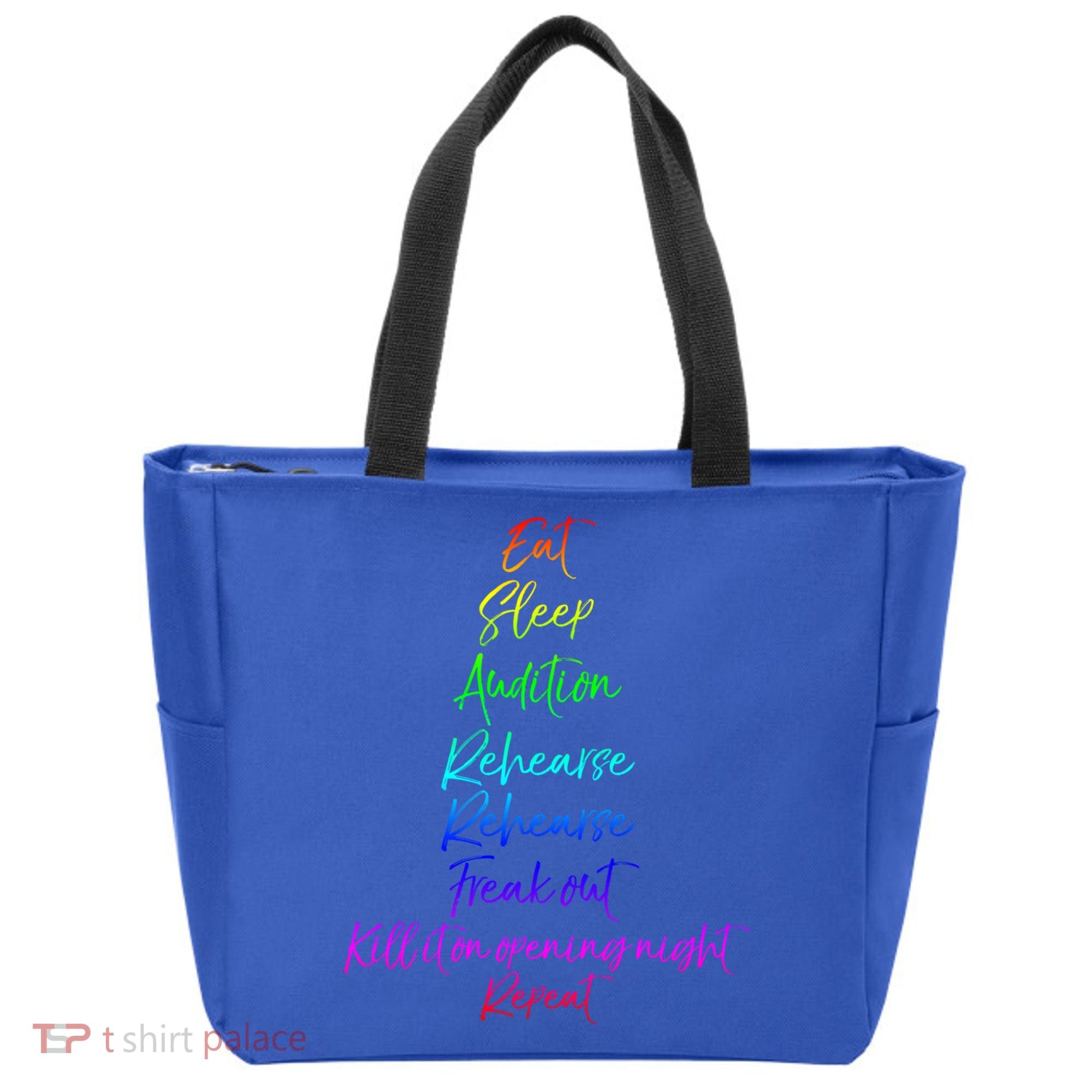 Funny Eat Sleep Audition Rehearse Freak Out Kill It Repeat Gift Tote Bag