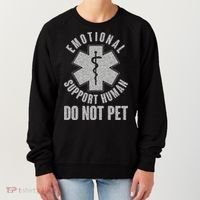 Funny Emotional Support Human Do Not Pet Women's Sweatshirt thumb 0