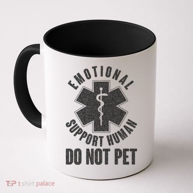 Funny Emotional Support Human Do Not Pet Coffee Mug