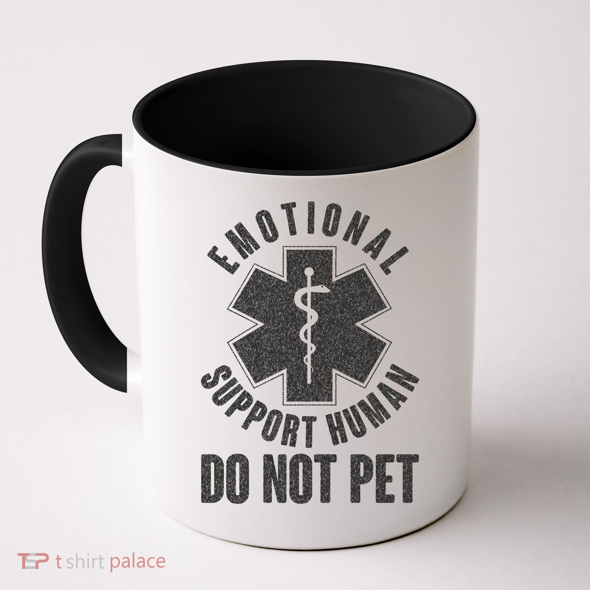 Funny Emotional Support Human Do Not Pet Coffee Mug