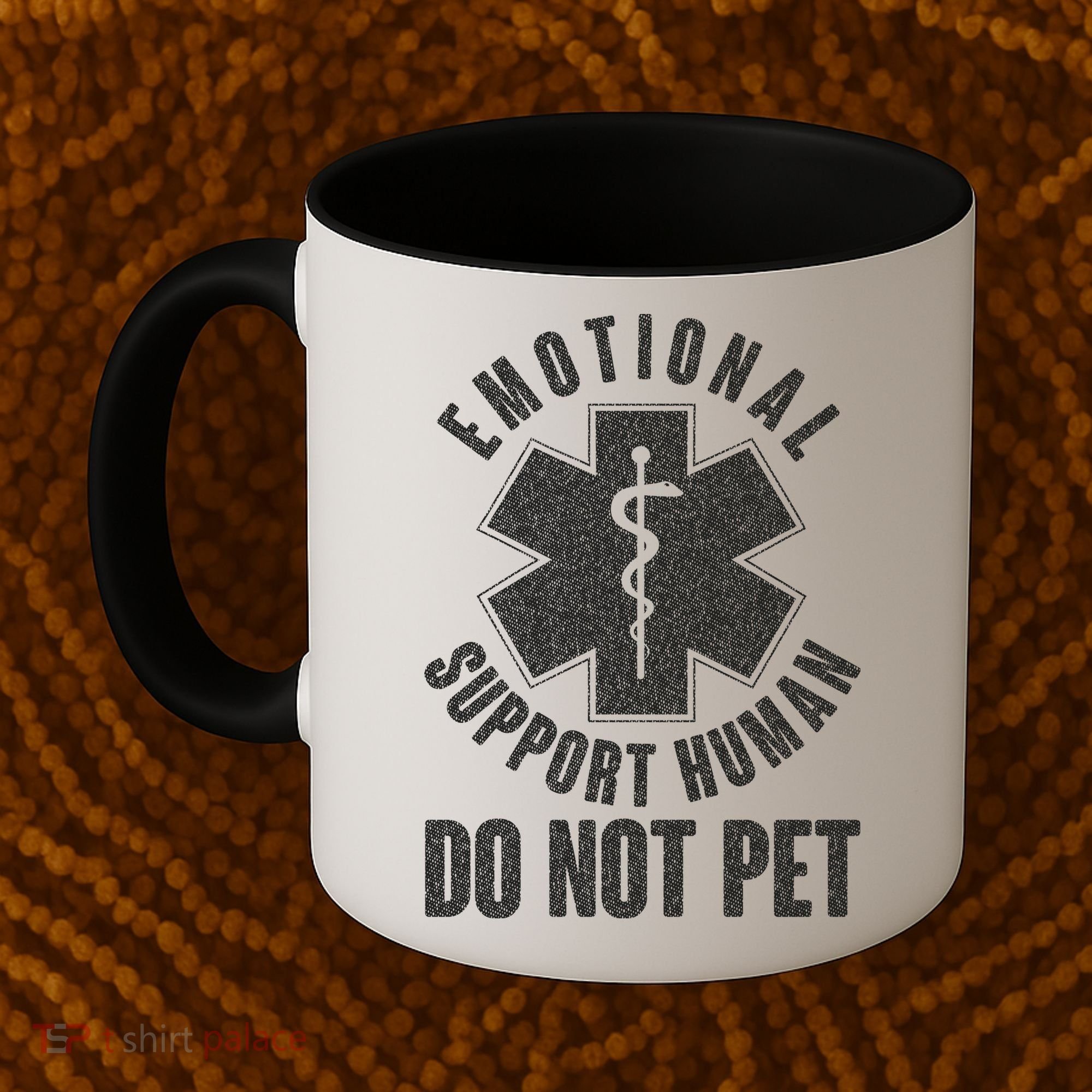 Funny Emotional Support Human Do Not Pet Coffee Mug