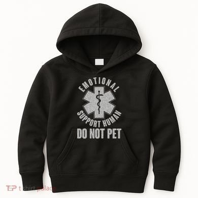Funny Emotional Support Human Do Not Pet Kids Hoodie