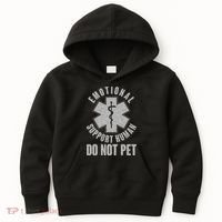 Funny Emotional Support Human Do Not Pet Kids Hoodie thumb 0
