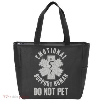 Funny Emotional Support Human Do Not Pet Bag