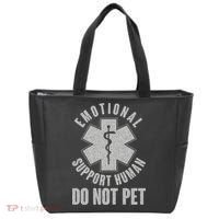 Funny Emotional Support Human Do Not Pet Tote Bag thumb 0