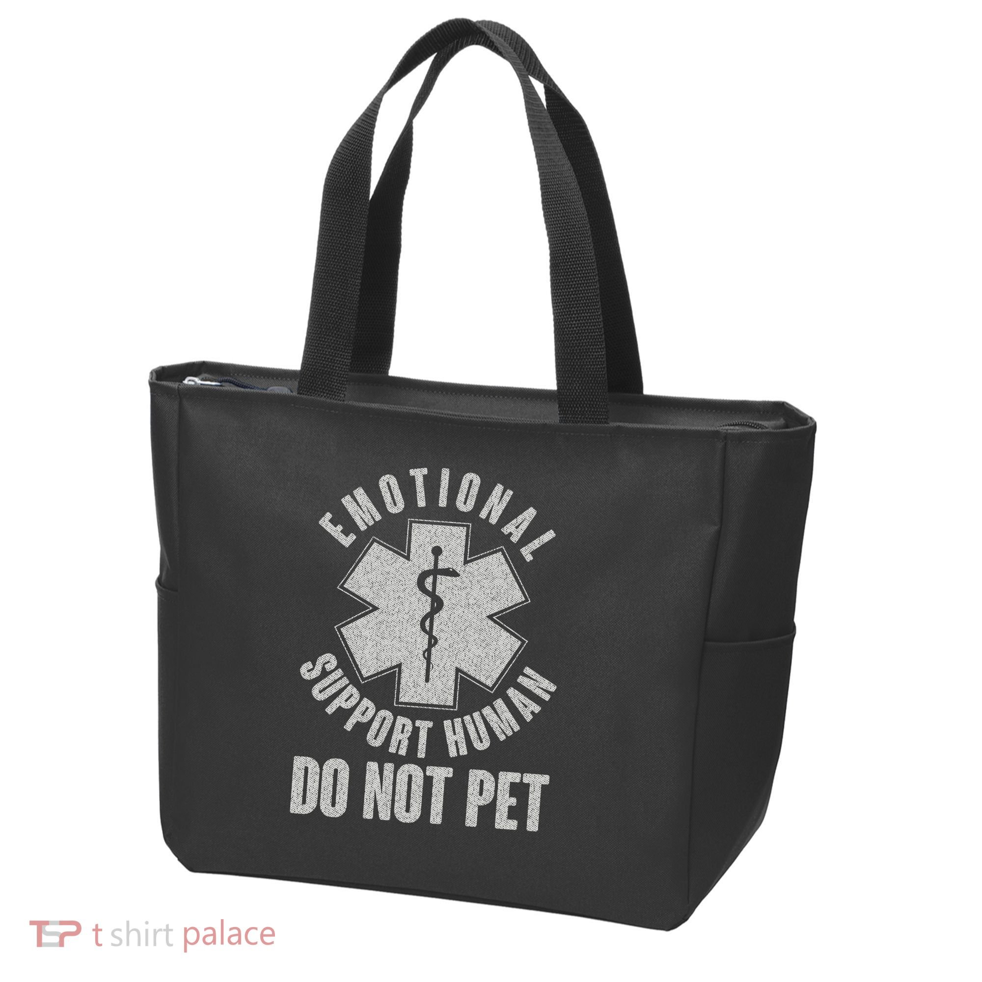 Funny Emotional Support Human Do Not Pet Tote Bag