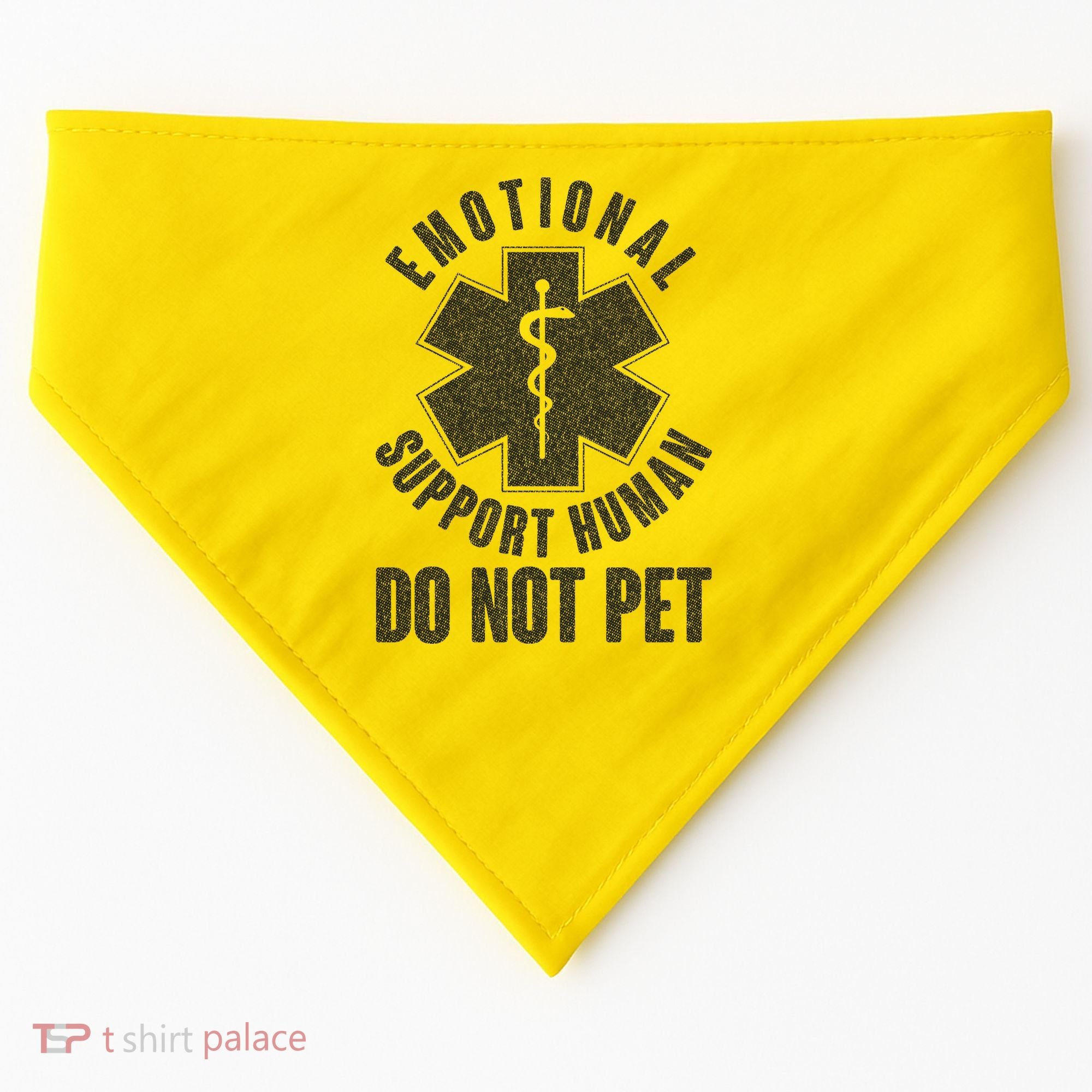 Funny Emotional Support Human Do Not Pet USA-Made Doggie Bandana