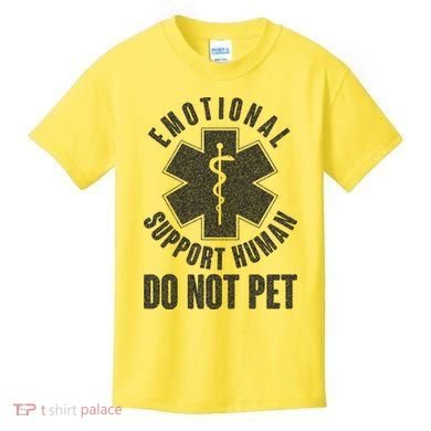 Funny Emotional Support Human Do Not Pet Kids T-Shirt