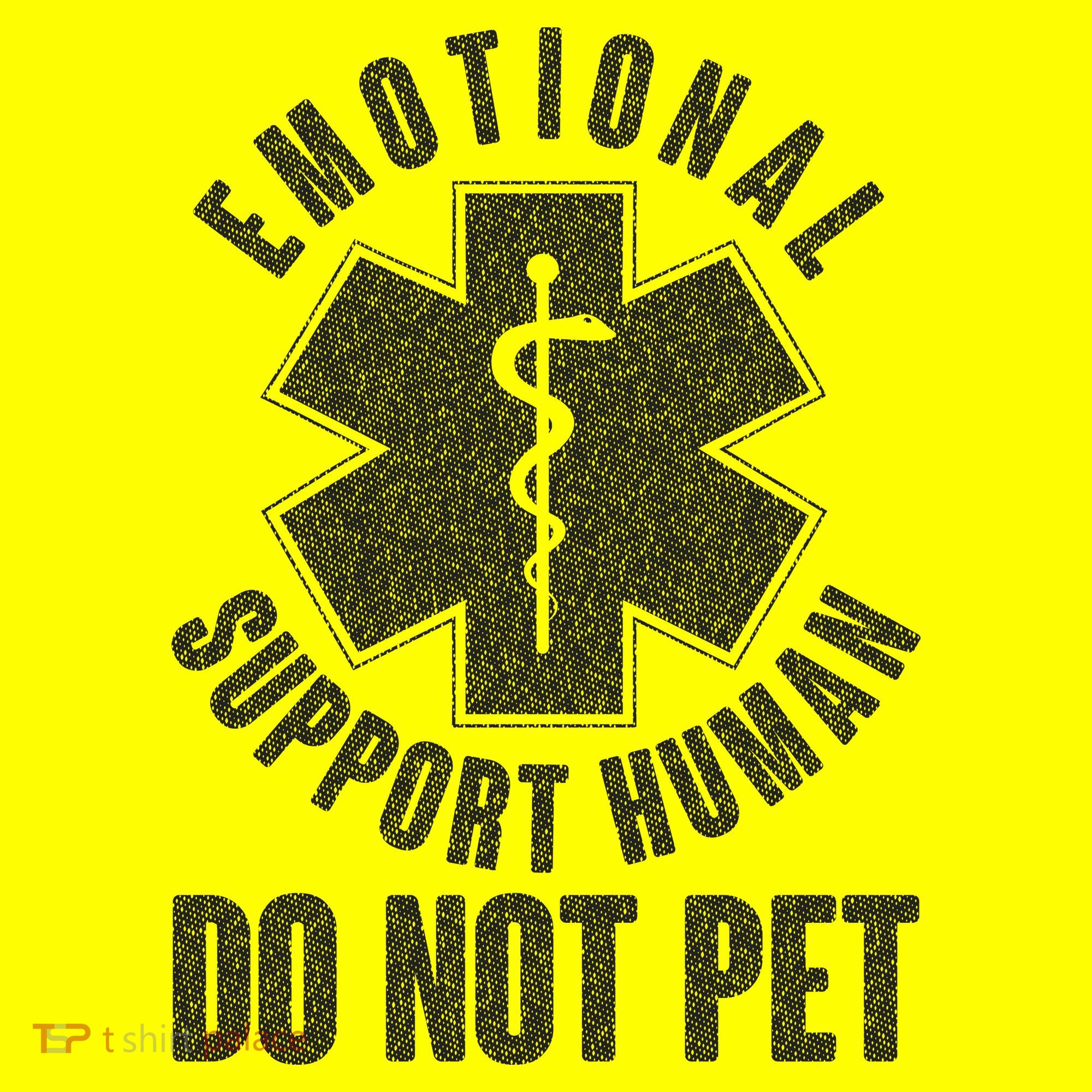 Funny Emotional Support Human Do Not Pet Kids T-Shirt