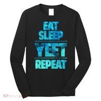 Funny Eat Sleep Yeet Repeat Long Sleeve Shirt thumb 0