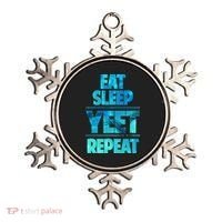 Funny Eat Sleep Yeet Repeat Ornament thumb 0