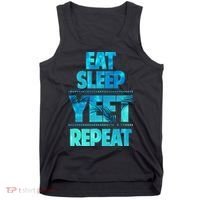 Funny Eat Sleep Yeet Repeat Tank Top thumb 0