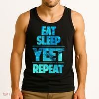 Funny Eat Sleep Yeet Repeat Tank Top thumb 3