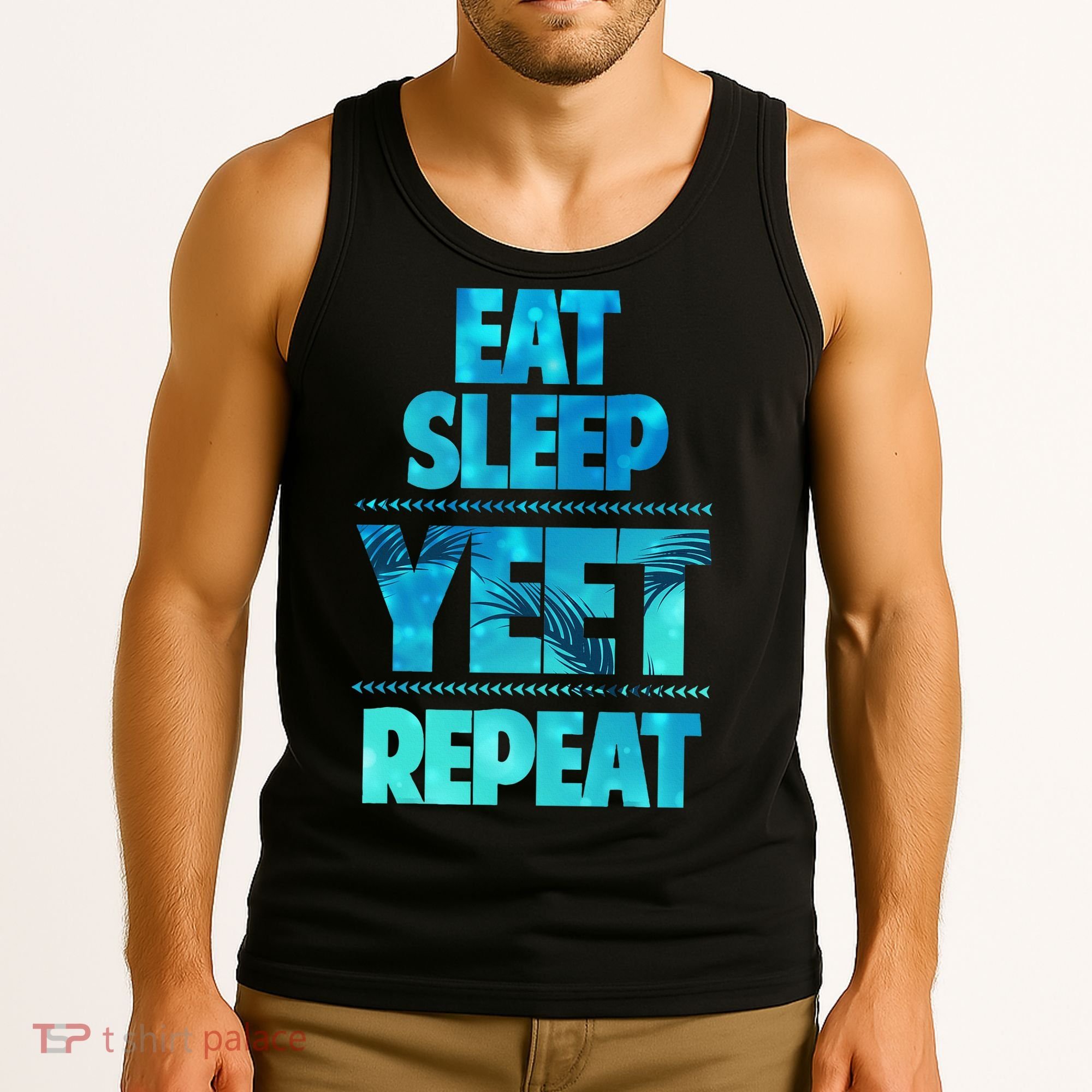 Funny Eat Sleep Yeet Repeat Tank Top