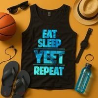 Funny Eat Sleep Yeet Repeat Tank Top thumb 4