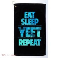 Funny Eat Sleep Yeet Repeat Golf Towel thumb 0