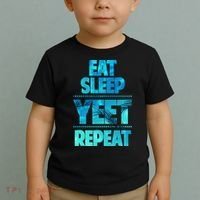 Funny Eat Sleep Yeet Repeat Toddler T-Shirt thumb 2