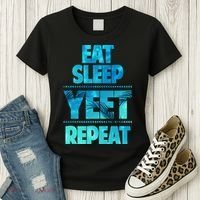 Funny Eat Sleep Yeet Repeat Women's T-Shirt thumb 3