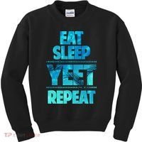 Funny Eat Sleep Yeet Repeat Kids Sweatshirt thumb 0
