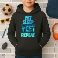 Funny Eat Sleep Yeet Repeat Kids Hoodie thumb 2