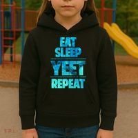 Funny Eat Sleep Yeet Repeat Kids Hoodie thumb 3
