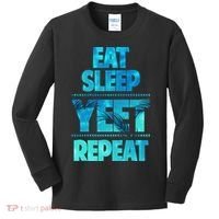Funny Eat Sleep Yeet Repeat Kids Long Sleeve Shirt thumb 0